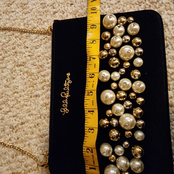 New Lilly Pulitzer Black bag with pearls - Picture 6 of 12